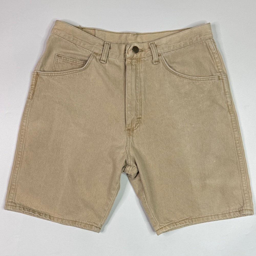 Vintage Wrangler 60601 WK Tan Denim Shorts Size 33